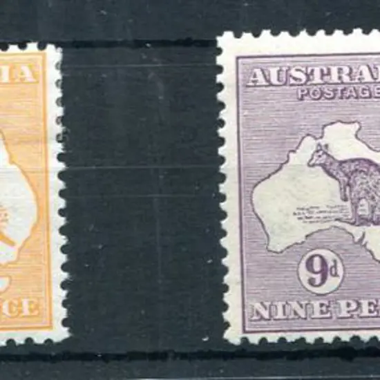 1913 1st Watermark 4d orange x 2 MVLH & 9d MUH ...