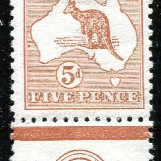 1913 1st Watermark 5d chestnut CA monogram single. ...