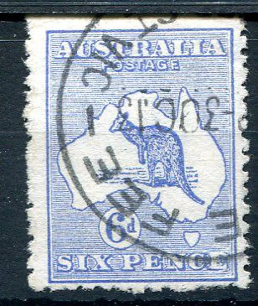 1913 1st Watermark 6d ultramarine with "retouched ... Image 1++