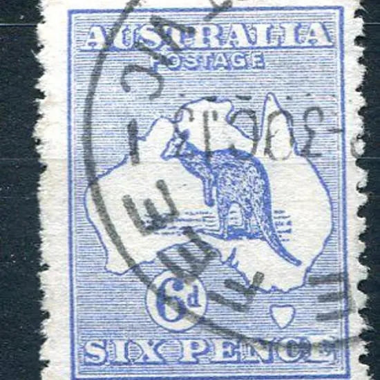 1913 1st Watermark 6d ultramarine with "retouched ...