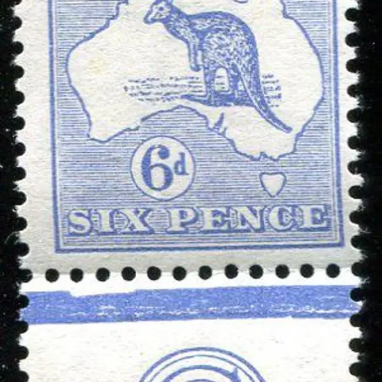 1913 1st Watermark 6d blue with JBC monogram ...