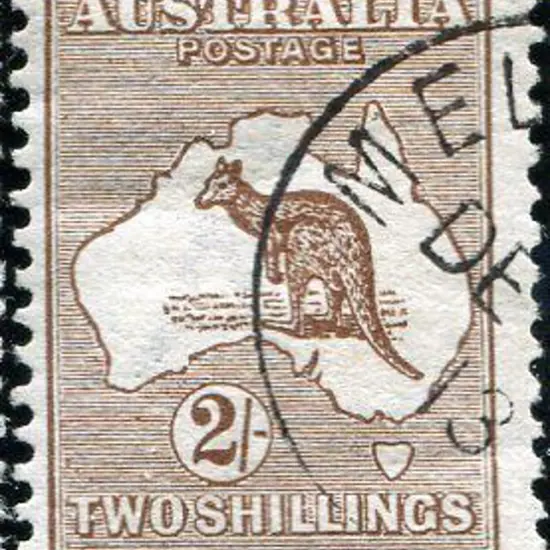 1913 1st Watermark 2/- brown. CTO with gum & crisp ...