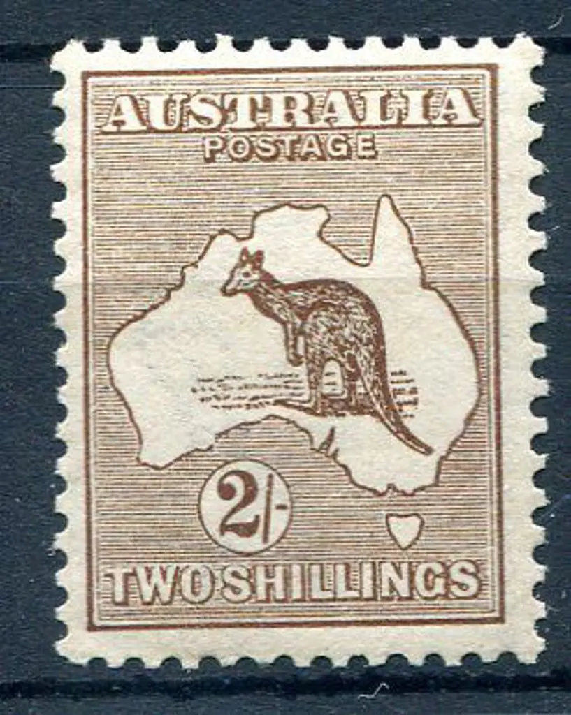 1913 1st Watermark 2/- brown. MUH & well centred, ... Image 1++