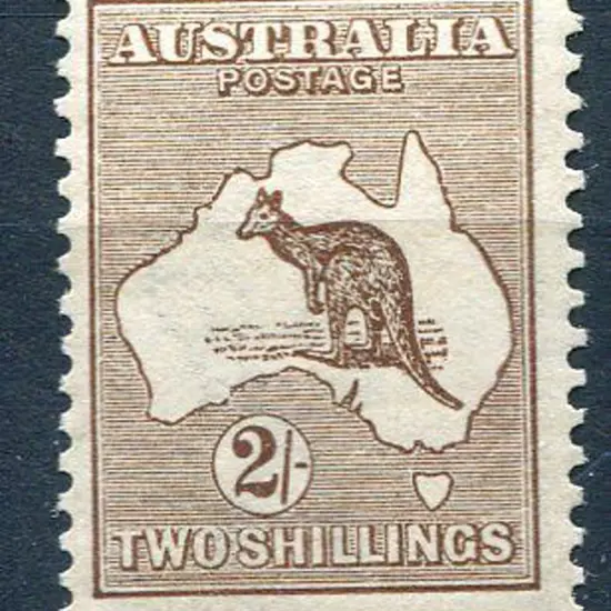 1913 1st Watermark 2/- brown. MUH & well centred, ...