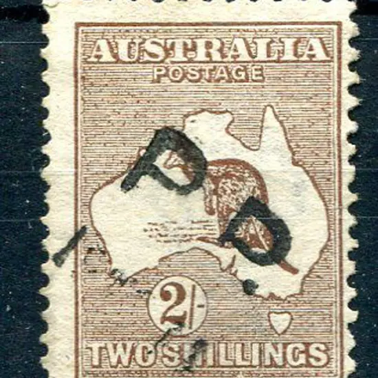 1913 1st Watermark 2/- dark brown with "white flaw ...