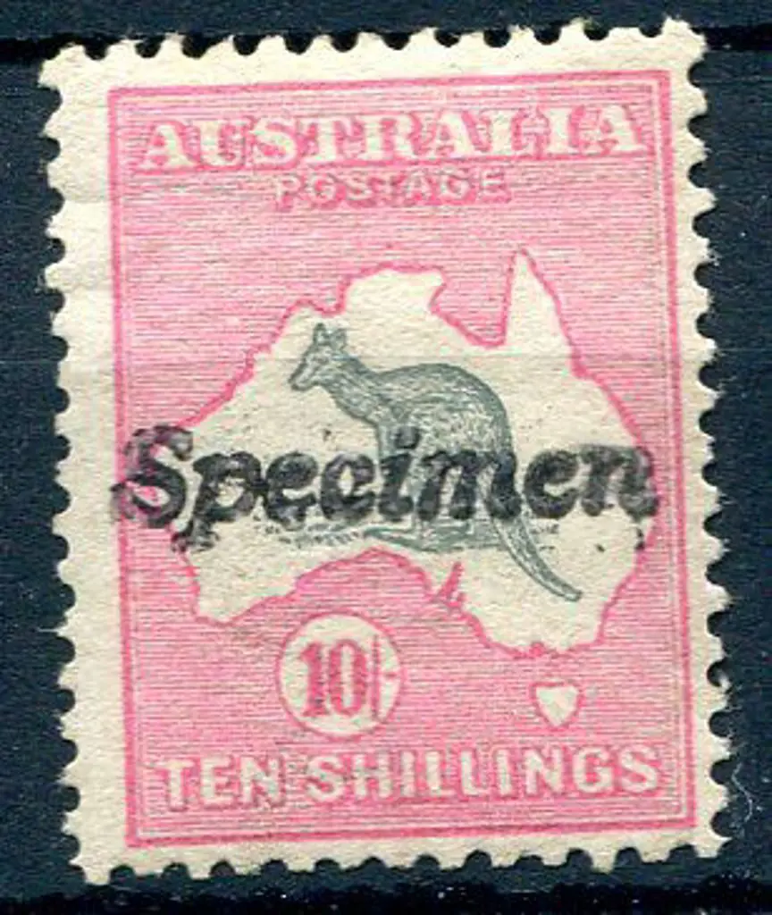 1913 1st Watermark 10/- grey & pink ovptd ... Image 1++