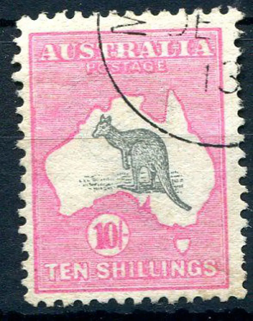1913 1st Watermark 10/- grey & pink. CTO for Dec ... Image 1++