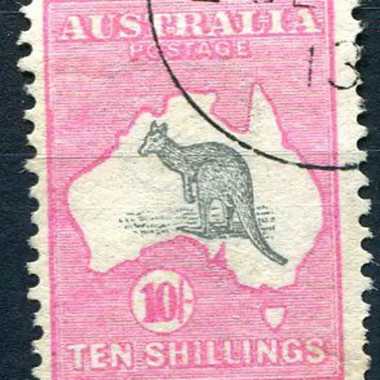 1913 1st Watermark 10/- grey & pink. CTO for Dec ...