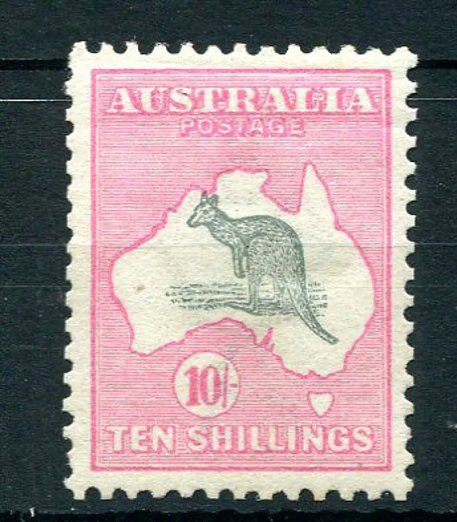 1913 1st Watermark 10/- grey & pink. Minute paper ... Image 1++