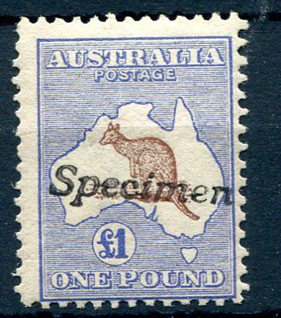 1913 1st Watermark £1 brown & blue ovptd ... Image 1++
