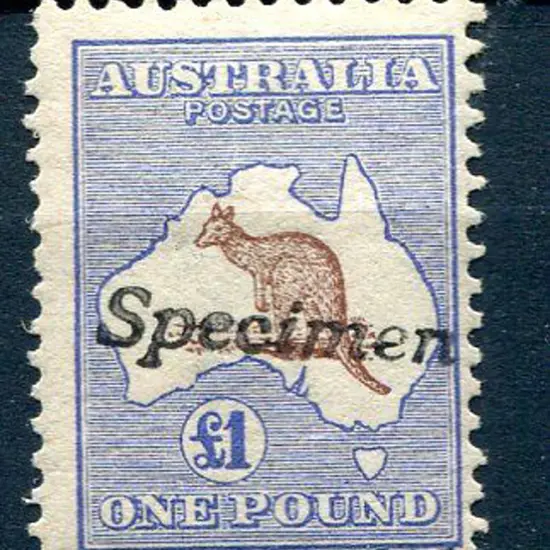 1913 1st Watermark £1 brown & blue ovptd ...