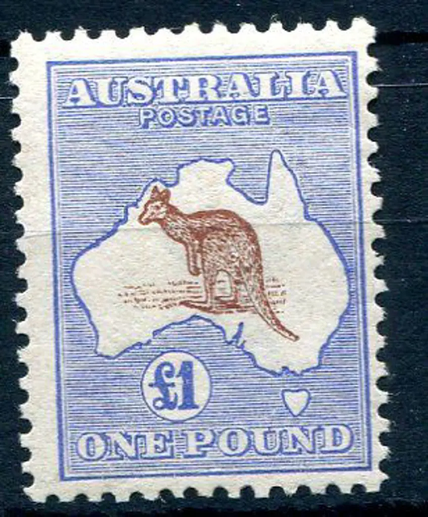 1913 1st Watermark £1 red brown & blue. MLH with ... Image 1++