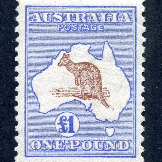 1913 1st Watermark £1 red-brown & blue with ...