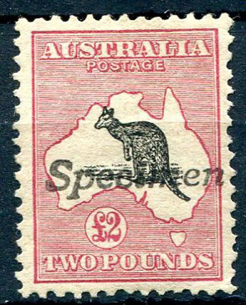 1913 1st Watermark £2 black & rose ovptd ... Image 1++