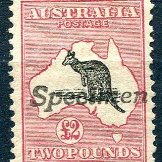 1913 1st Watermark £2 black & rose ovptd ...