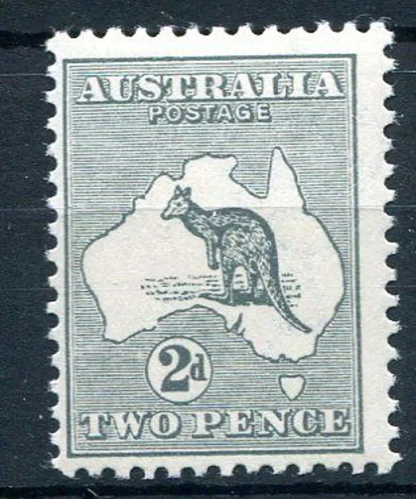 1915 2nd Watermark 2d grey. Centred slightly left, ... Image 1++