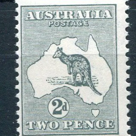 1915 2nd Watermark 2d grey. Centred slightly left, ...