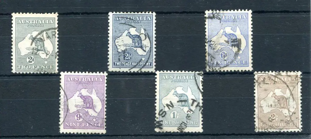 1915 2nd Watermark 2d to 2/-good to F/U group all ... Image 1++