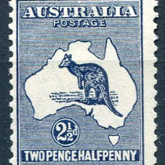 1915 2nd Watermark 2½d indigo showing "break in ...