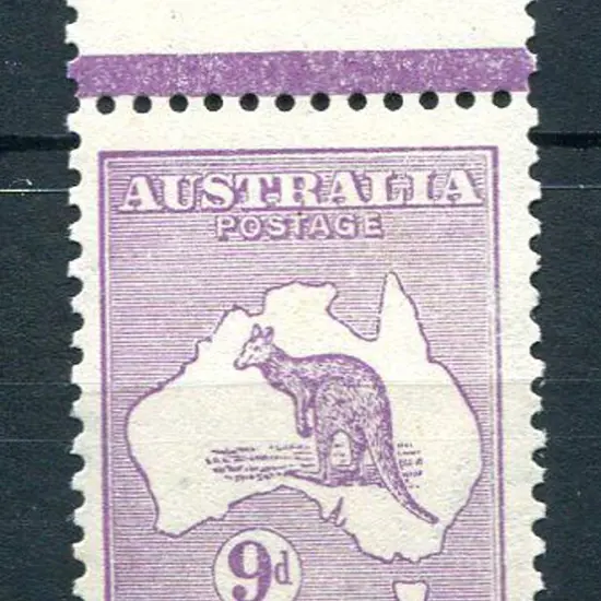 1915 2nd Watermark 9d violet top marginal with ...