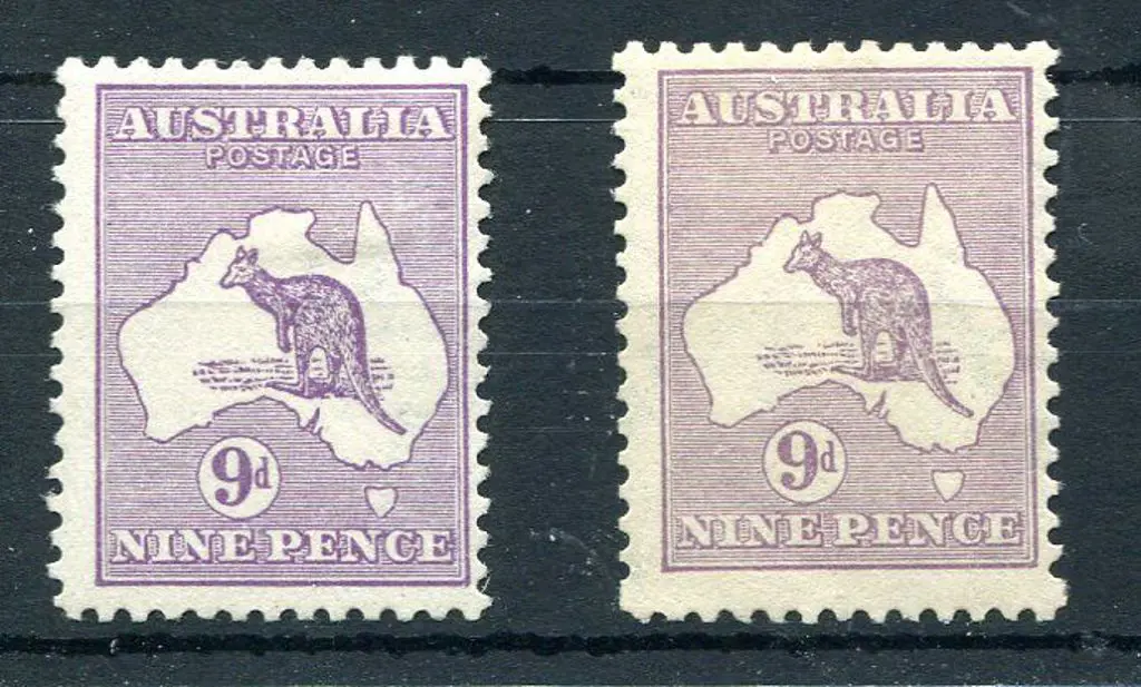 1915 2nd Watermark 9d violet & 9d pale violet. ... Image 1++