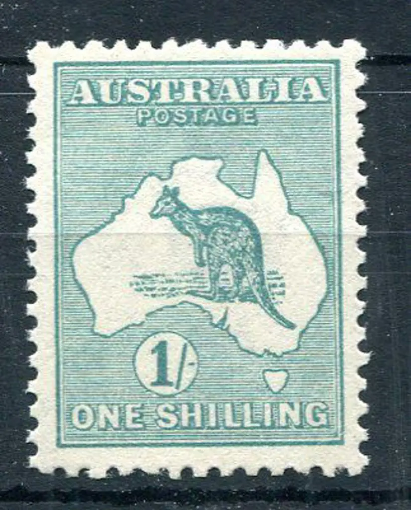 1915 2nd Watermark 1/- bright blue-green. A fine ... Image 1++
