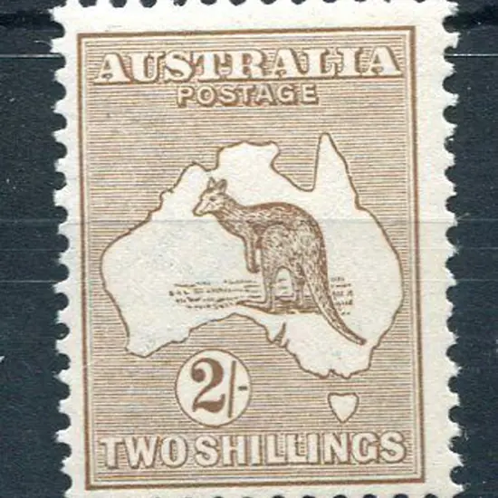 1915 2nd Watermark 2/- light brown. Centred ...