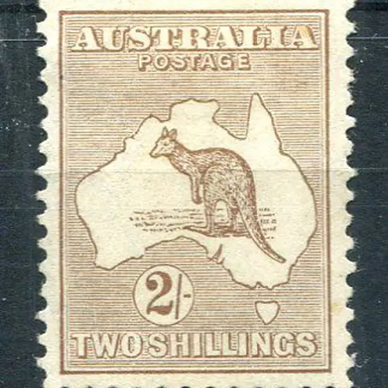 1915 2nd Watermark 2/- light brown. Couple ...
