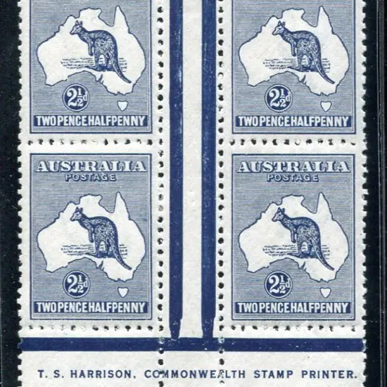 1915/28 3rd Watermark 2½d deep blue Harrison ...