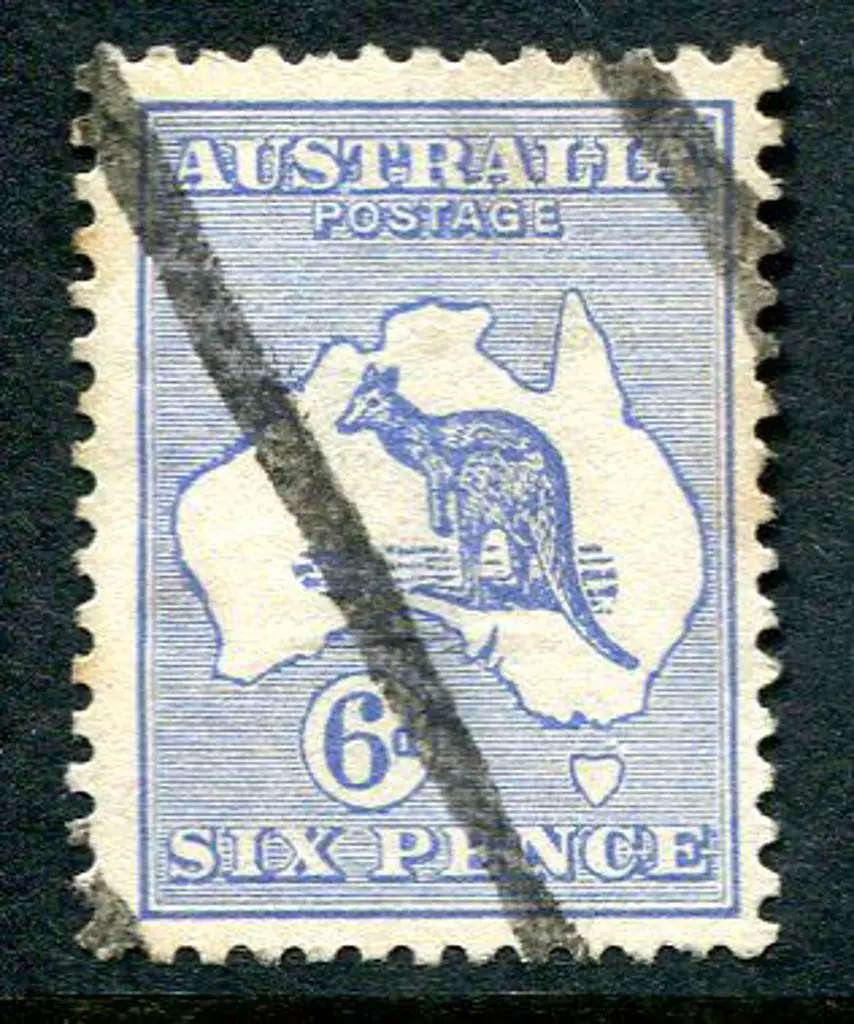 1915/28 3rd Watermark 6d blue, Die II, with ... Image 1++