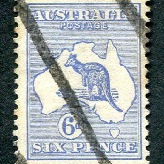 1915/28 3rd Watermark 6d blue, Die II, with ...