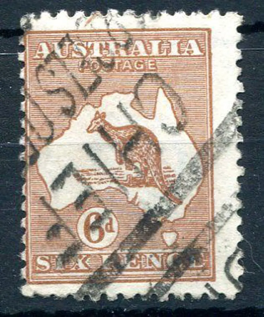 1915/28 3rd Watermark 6d chestnut with "broken leg ... Image 1++