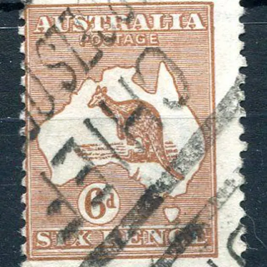 1915/28 3rd Watermark 6d chestnut with "broken leg ...