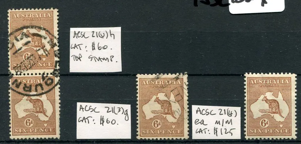 1915/28 3rd Watermark 6d chestnut with retouch ... Image 1++