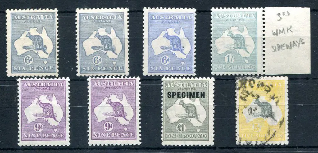 1915/28 3rd Watermark 6d ultramarine in 3 shades ... Image 1++