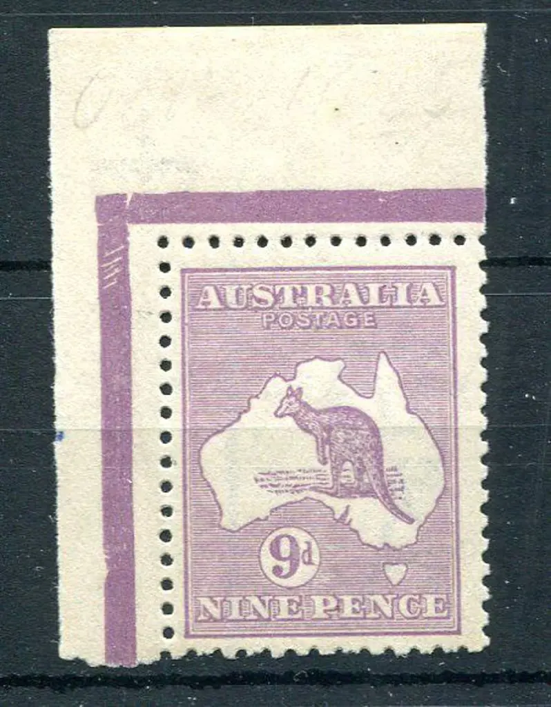 1915/28 3rd Watermark 9d pale violet, Die II top ... Image 1++