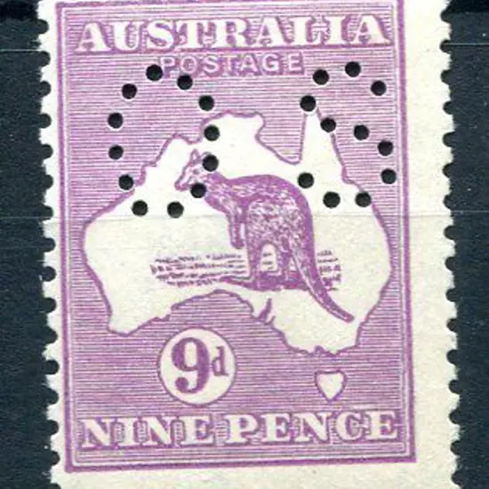 1915/28 3rd Watermark 9d violet, Die IIB, perfined ...