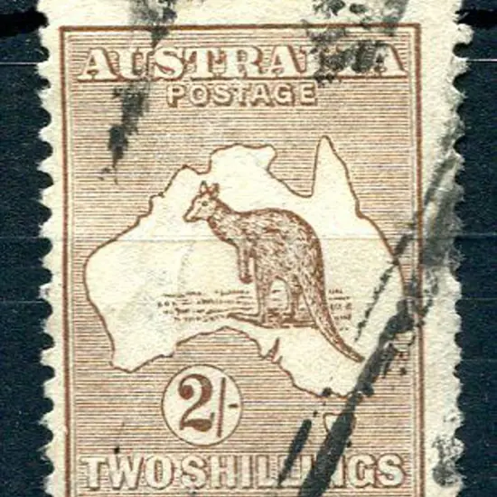 1915/28 3rd Watermark 2/- brown with inverted wmk. ...