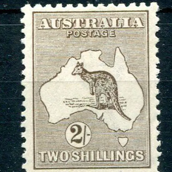 1915/28 3rd Watermark 2/- brown. One nibbled perf ...