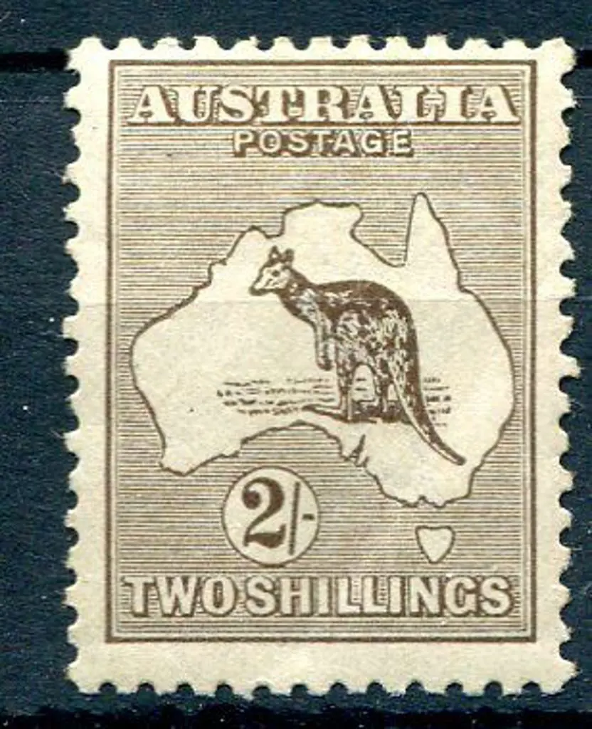 1915/28 3rd Watermark 2/- deep brown. MLH with ... Image 1++