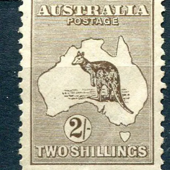 1915/28 3rd Watermark 2/- deep brown. MLH with ...