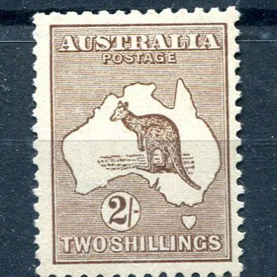 1915/28 3rd Watermark 2/- deep brown. MVLH centred ...