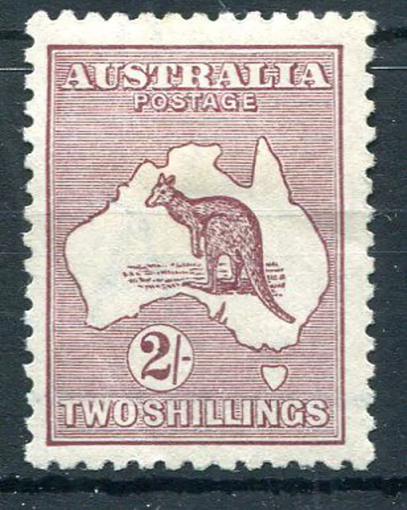 1915/28 3rd Watermark 2/- maroon. MLH with light ... Image 1++