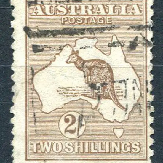 1915/28 3rd Watermark 2/- pale brown with ...