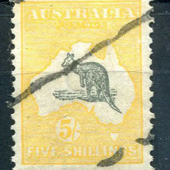 1915/28 3rd Watermark 5/- grey-black & chrome with ...
