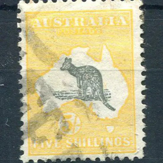1915/28 3rd Watermark 5/- grey-black & chrome with ...