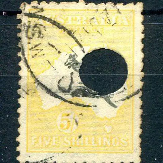 1915/28 3rd Watermark 5/- grey-black & chrome with ...