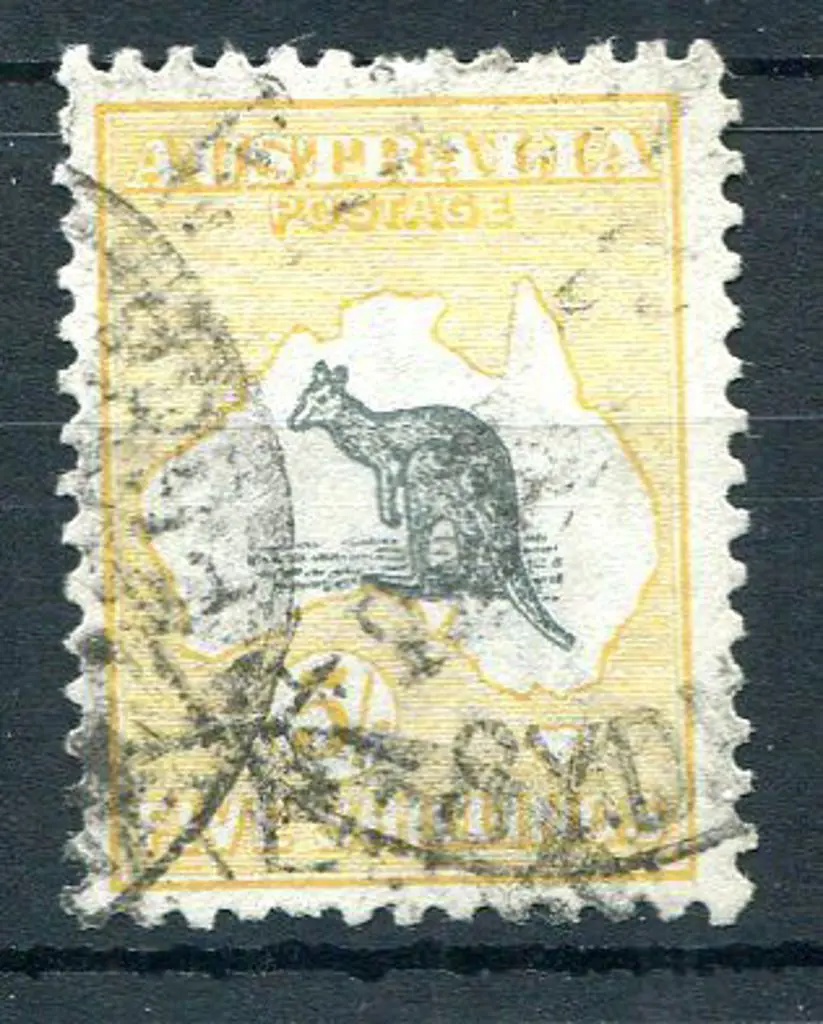 1915/28 3rd Watermark 5/- grey & pale yellow with ... Image 1++