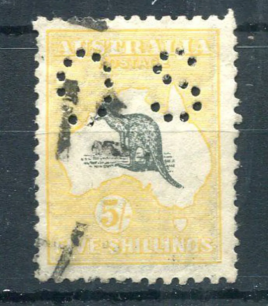 1915/28 3rd Watermark 5/- grey-black & ... Image 1++