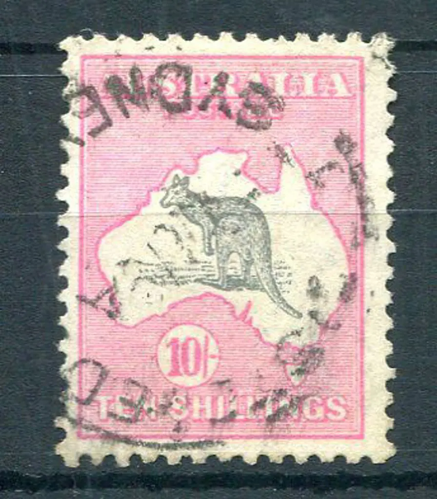 1915/28 3rd Watermark 10/- grey & pale ... Image 1++